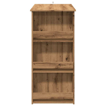 Tavolo da Bar con Ripiani Rovere 102x50x103,5 cm in Truciolato