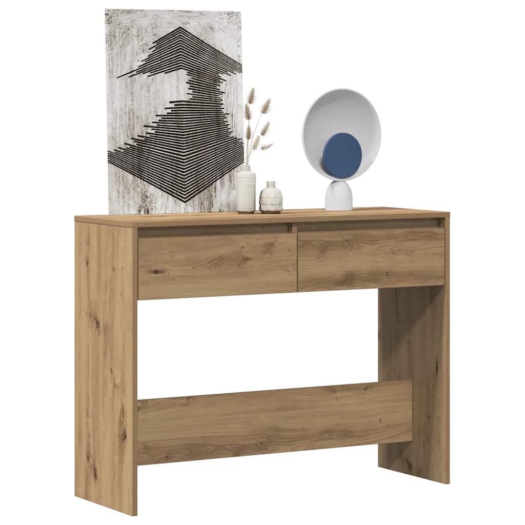 Tavolo Consolle Rovere Artigianale 100x35x76,5 cm in Truciolato