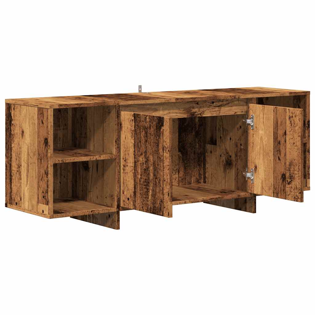 Mobile Porta TV Legno Antico 130x35x50 cm in Legno Multistrato - homemem39