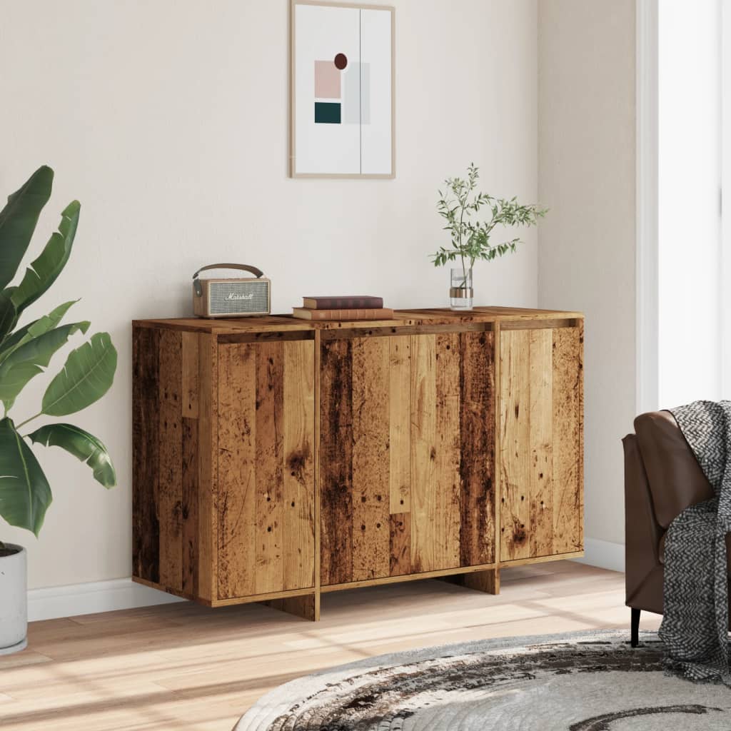 Credenza Legno Antico 120x41x75 cm in Legno Multistrato - homemem39