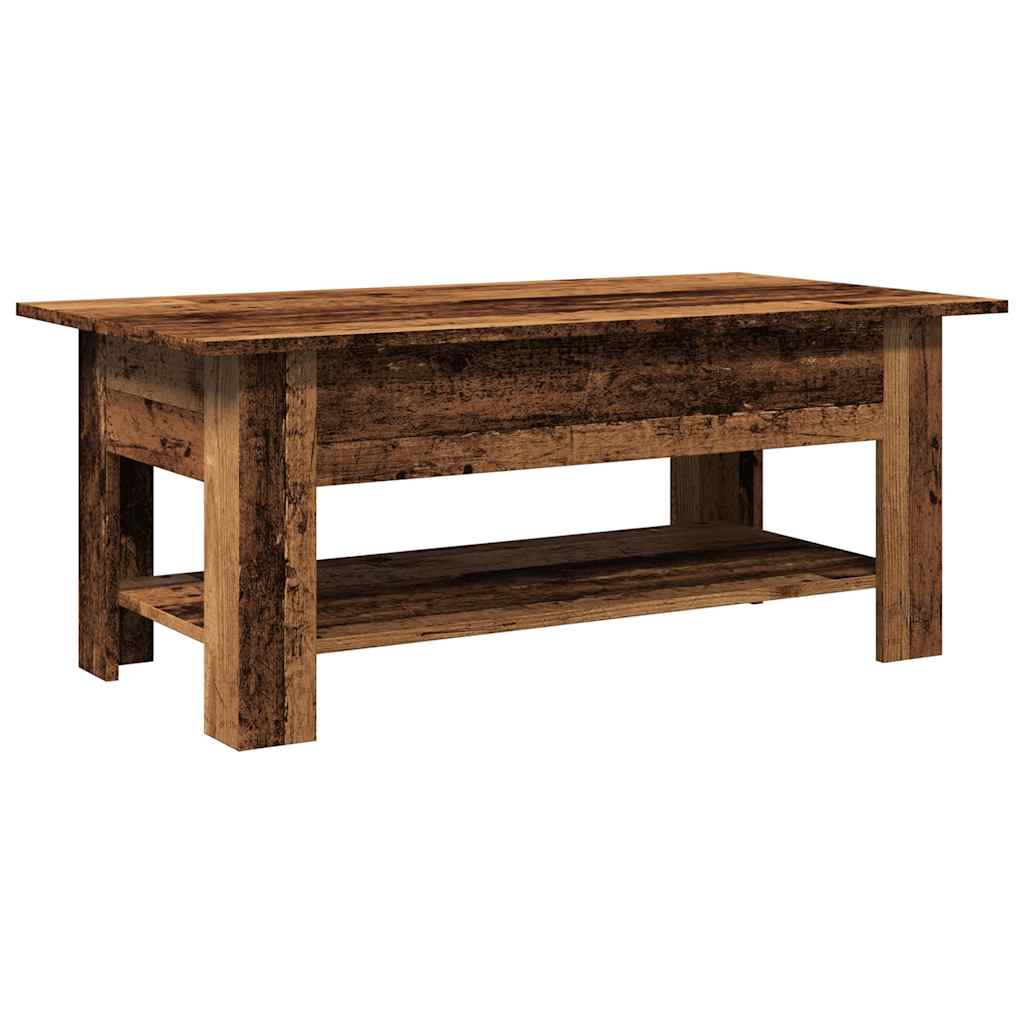 Tavolino da Salotto Legno Antico 102x55x42 cm Legno Multistrato | homemem39