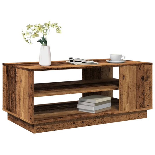 Tavolino da Salotto Legno Antico 102x55x43 cm Legno Multistrato | homemem39