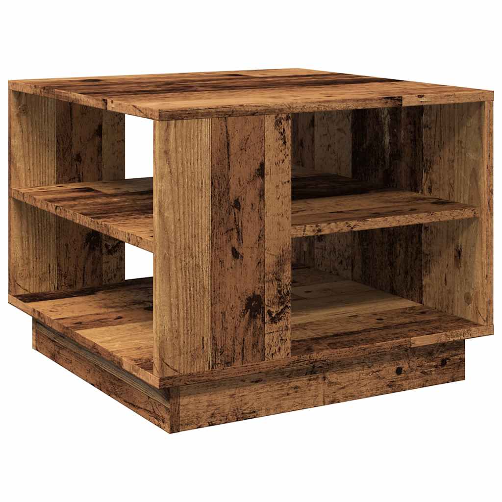 Tavolino da Salotto Legno Antico 55x55x42 cm Legno Multistrato | homemem39