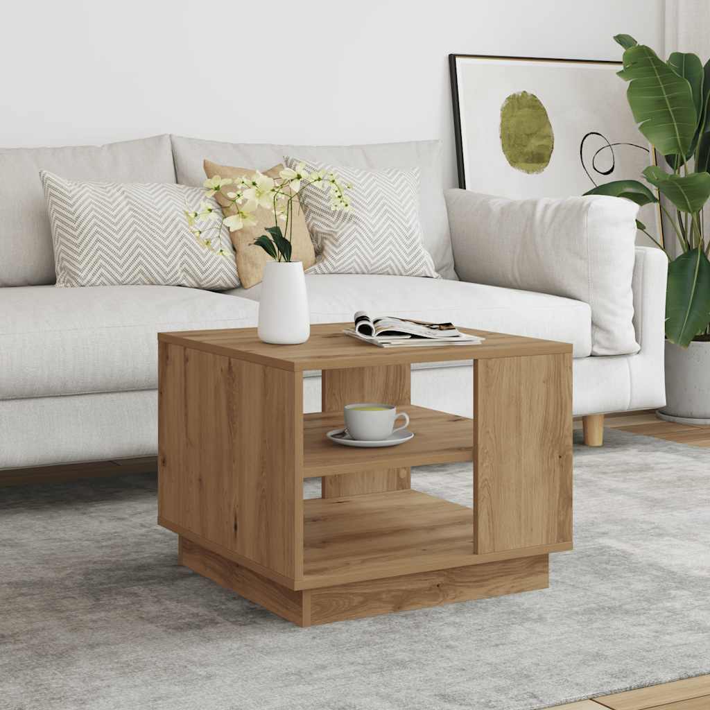 Tavolino da Salotto Artigianale 55x55x42 cm Legno Multistrato | homemem39