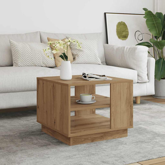 Tavolino da Salotto Artigianale 55x55x42 cm Legno Multistrato | homemem39