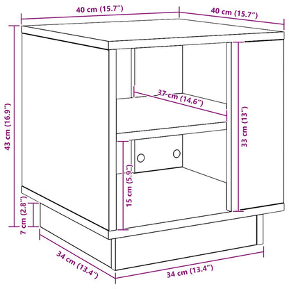 Tavolino da Salotto Artigianale 40x40x43 cm Legno Multistrato | homemem39