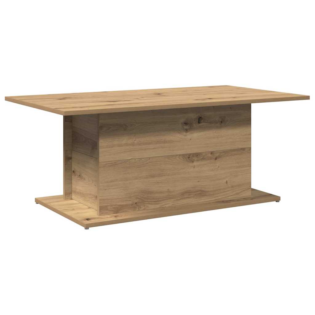 Tavolino Salotto Rovere Artigianale 102x55,5x40cm in Truciolato | homemem39