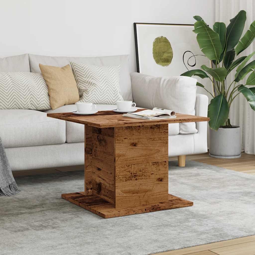 Tavolino da Salotto Legno Antico 55,5x55,5x40 cm in Truciolato | homemem39