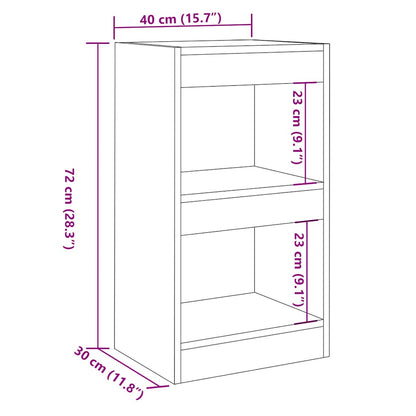 Libreria/Divisorio in Legno Vecchio 40x30x72 cm | homemem39