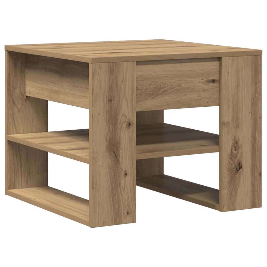 Tavolino Salotto Rovere Artigianale 55,5x55x45 cm in Truciolato