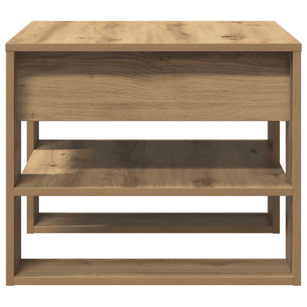 Tavolino Salotto Rovere Artigianale 55,5x55x45 cm in Truciolato