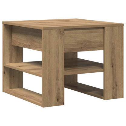 Tavolino Salotto Rovere Artigianale 55,5x55x45 cm in Truciolato