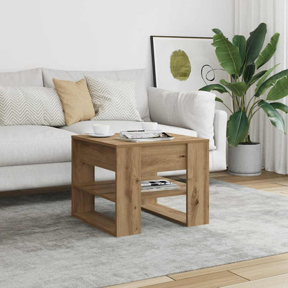 Tavolino Salotto Rovere Artigianale 55,5x55x45 cm in Truciolato