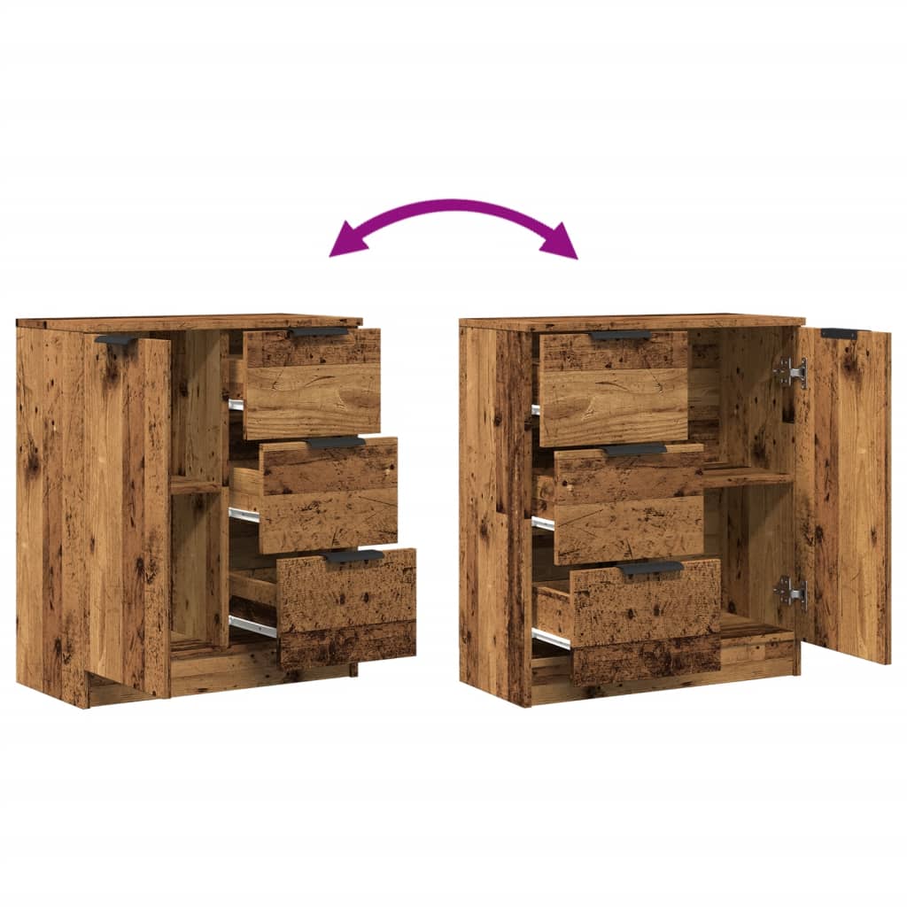 Credenza Legno Antico 60x30x70 cm in Truciolato - homemem39