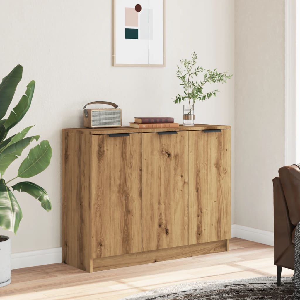Credenza Rovere Artigianale 90,5x30x70 cm in Legno Multistrato - homemem39
