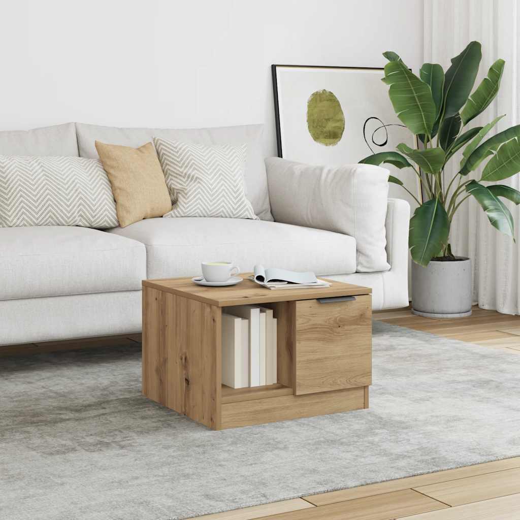 Tavolino da Salotto Rovere Artigianale 50x50x36 cm Truciolato | homemem39