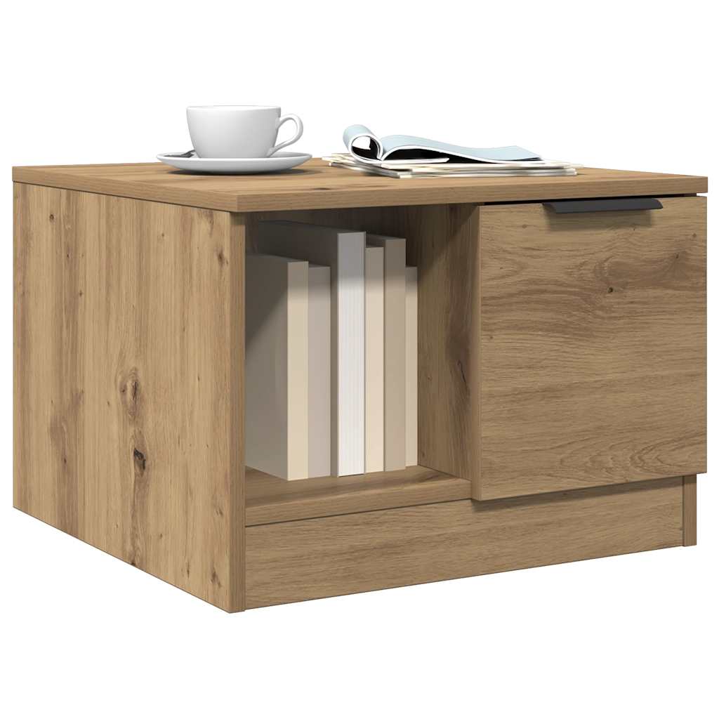 Tavolino da Salotto Rovere Artigianale 50x50x36 cm Truciolato