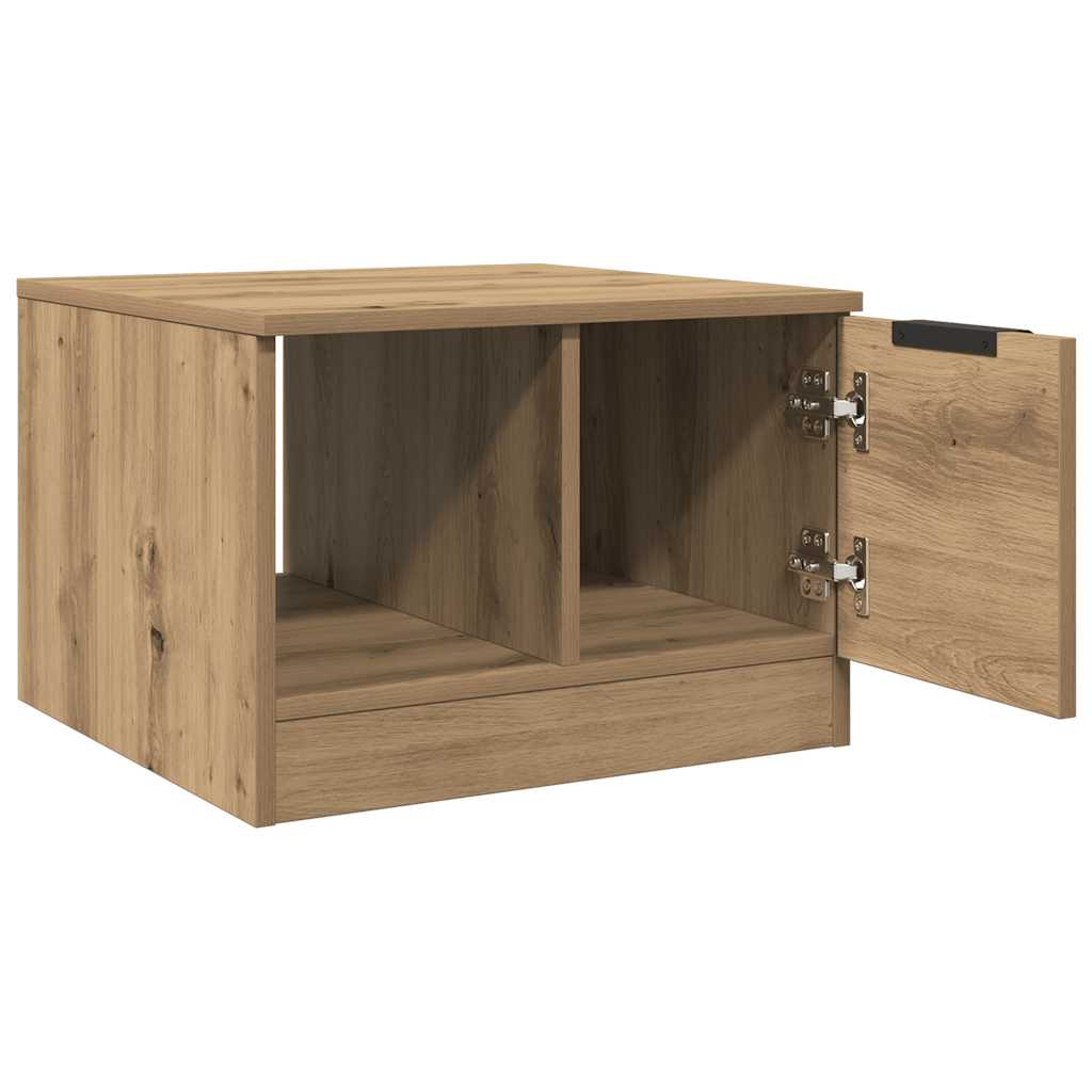Tavolino da Salotto Rovere Artigianale 50x50x36 cm Truciolato | homemem39