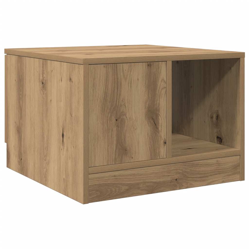 Tavolino da Salotto Rovere Artigianale 50x50x36 cm Truciolato