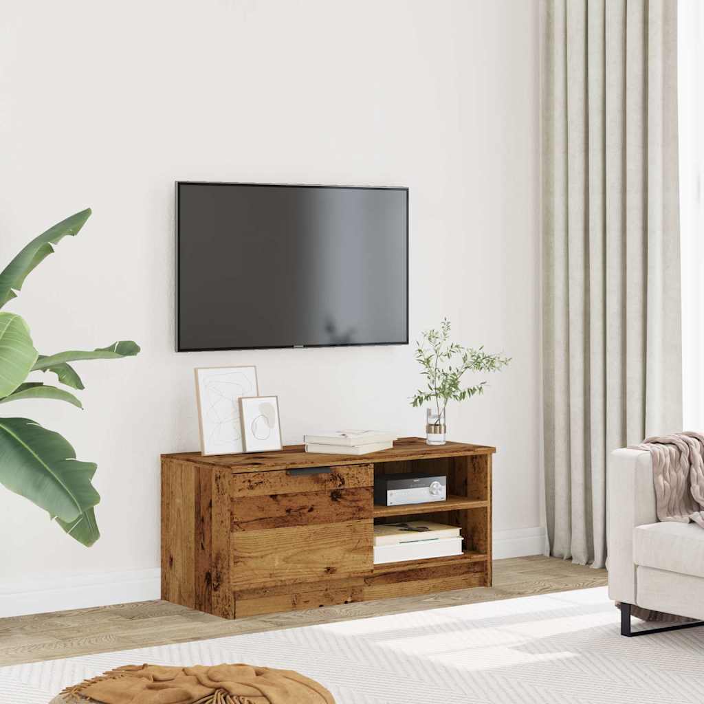 Mobile Porta TV Legno Vecchio 80x35x36,5 cm Legno Multistrato - homemem39