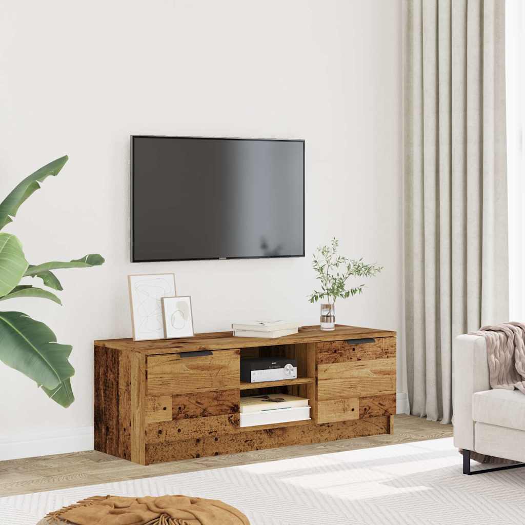 Mobile Porta TV Legno Vecchio 102x35x36,5 cm Legno Multistrato | homemem39
