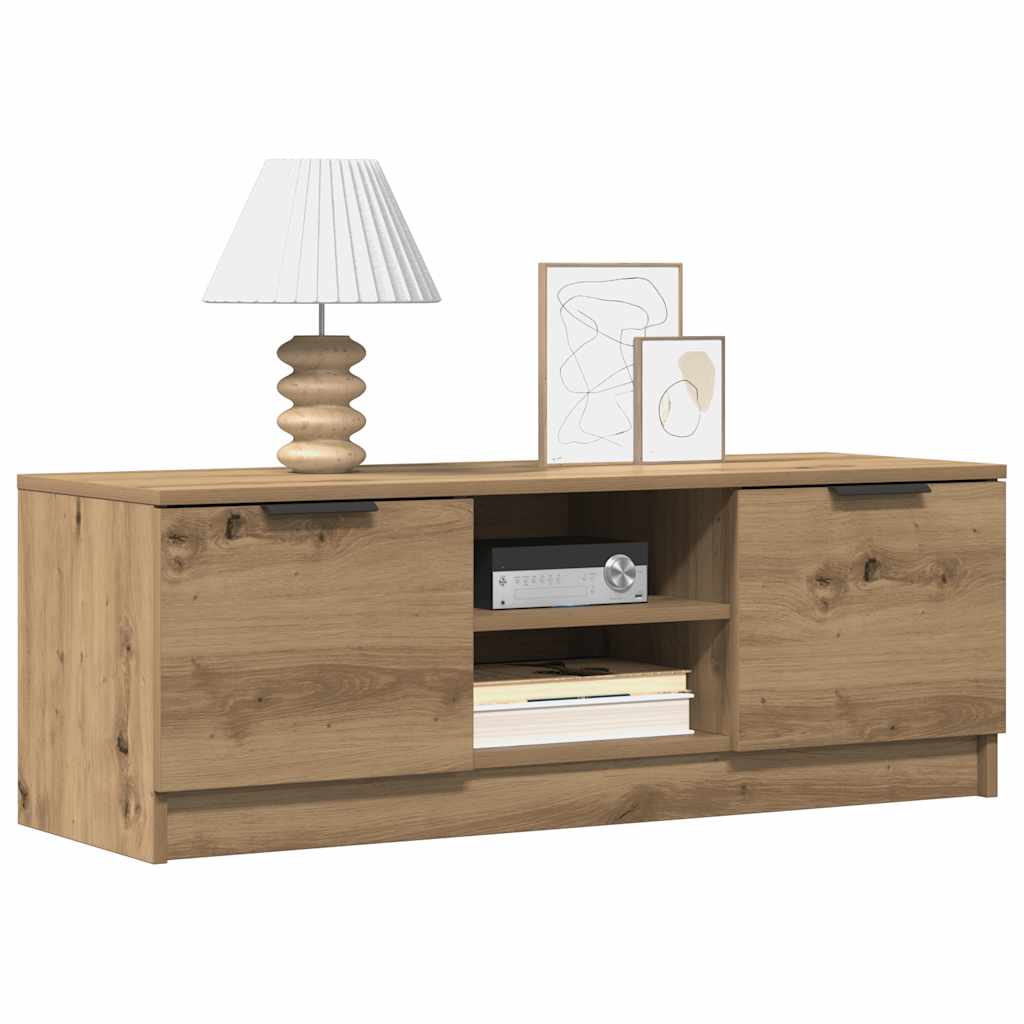 Mobile TV Marrone Artigianale 102x35x36,5 cm Legno Multistrato | homemem39