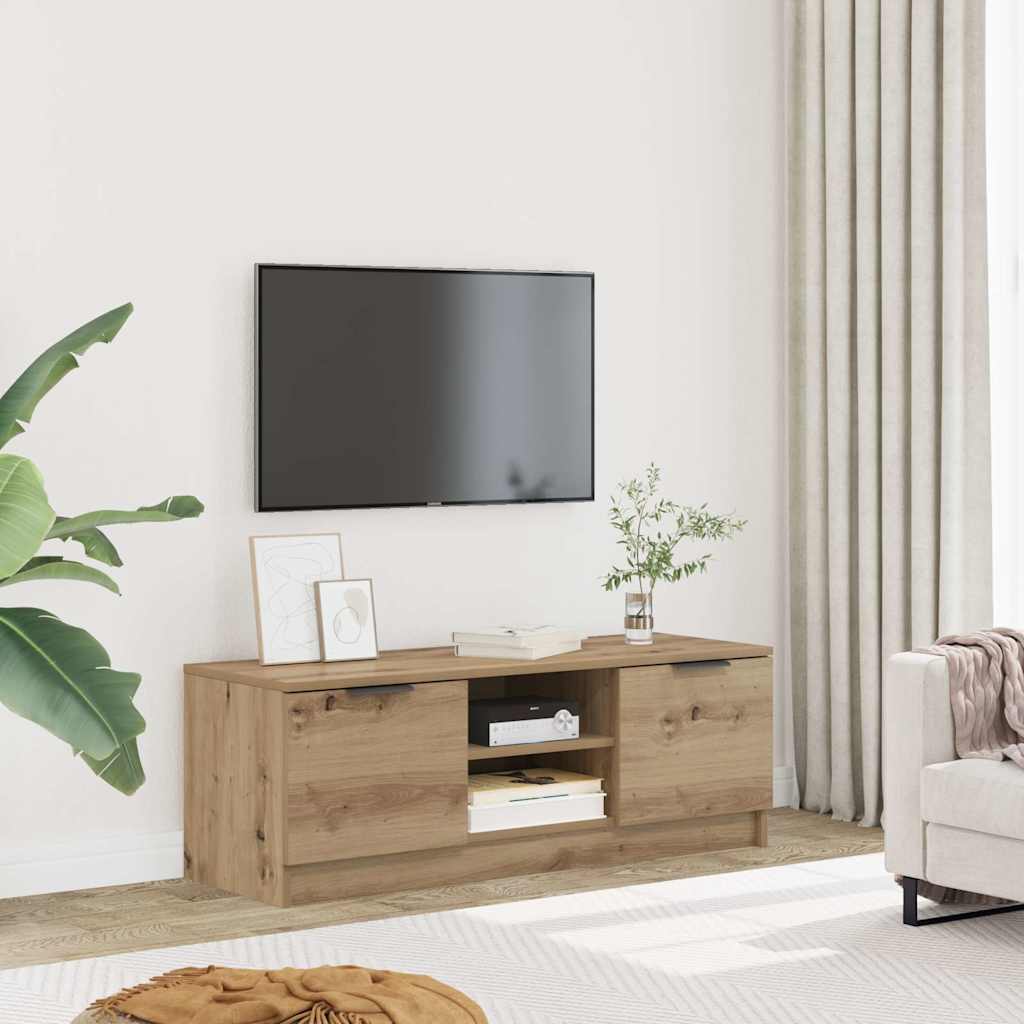 Mobile TV Marrone Artigianale 102x35x36,5 cm Legno Multistrato