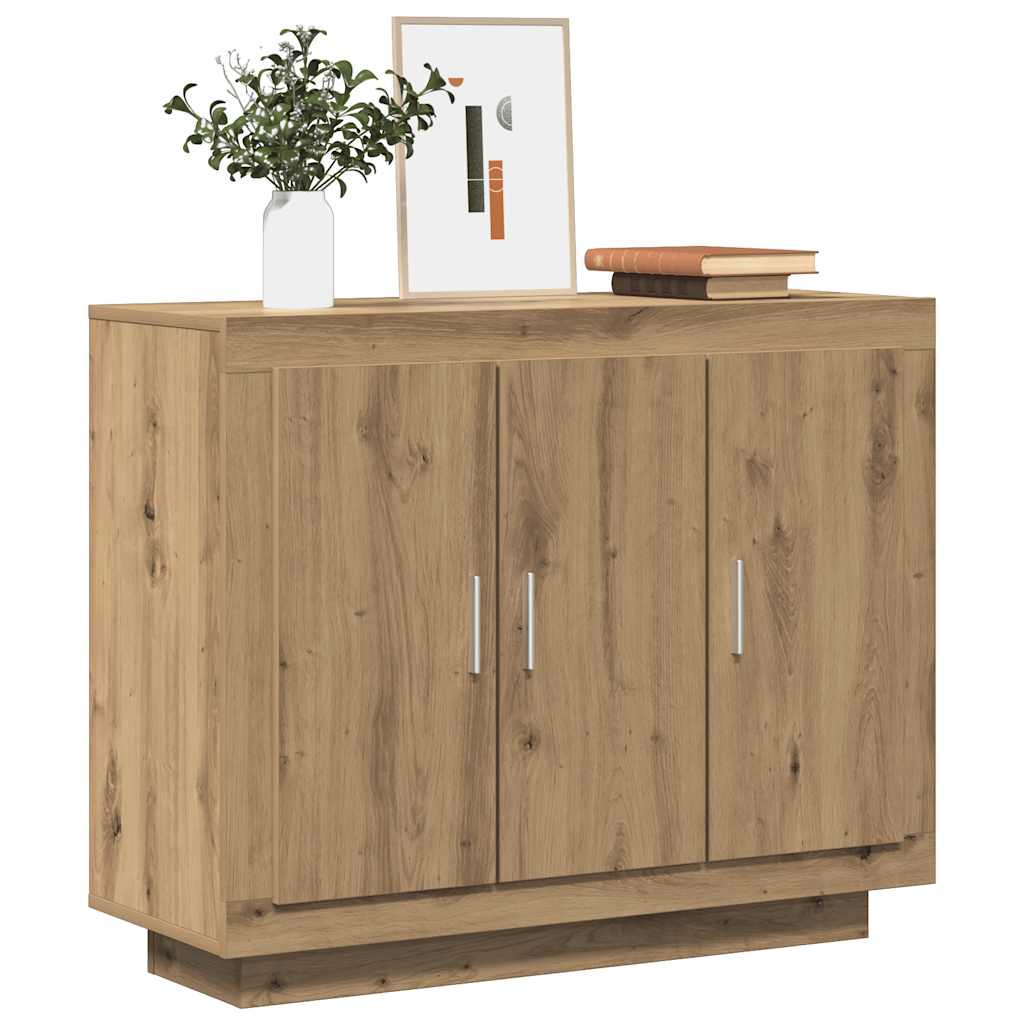 Credenza Rovere Artigianale 92x35x75 cm in Legno Multistrato - homemem39