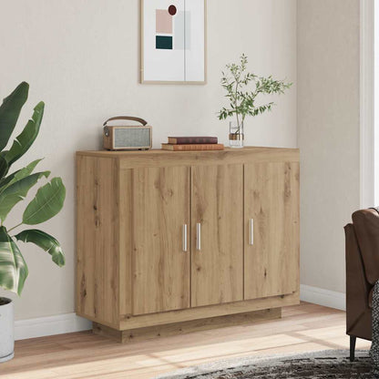 Credenza Rovere Artigianale 92x35x75 cm in Legno Multistrato - homemem39