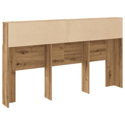 Mobiletto con testiera in rovere artigianale 180x19x103,5 cm in legno ingegnerizzato
