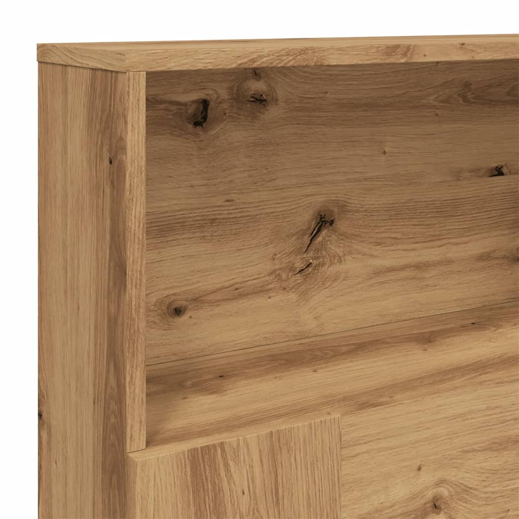 Mobiletto con testiera in rovere artigianale 180x19x103,5 cm in legno ingegnerizzato