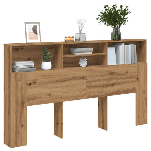 Mobiletto con testiera in rovere artigianale 180x19x103,5 cm in legno ingegnerizzato