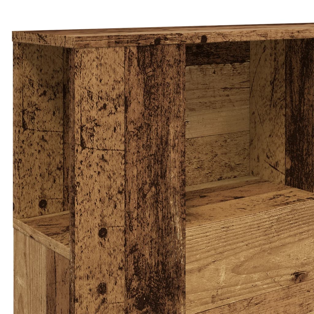 Testiera Contenitore Legno Antico 140x18,5x102,5 cm Truciolato - homemem39