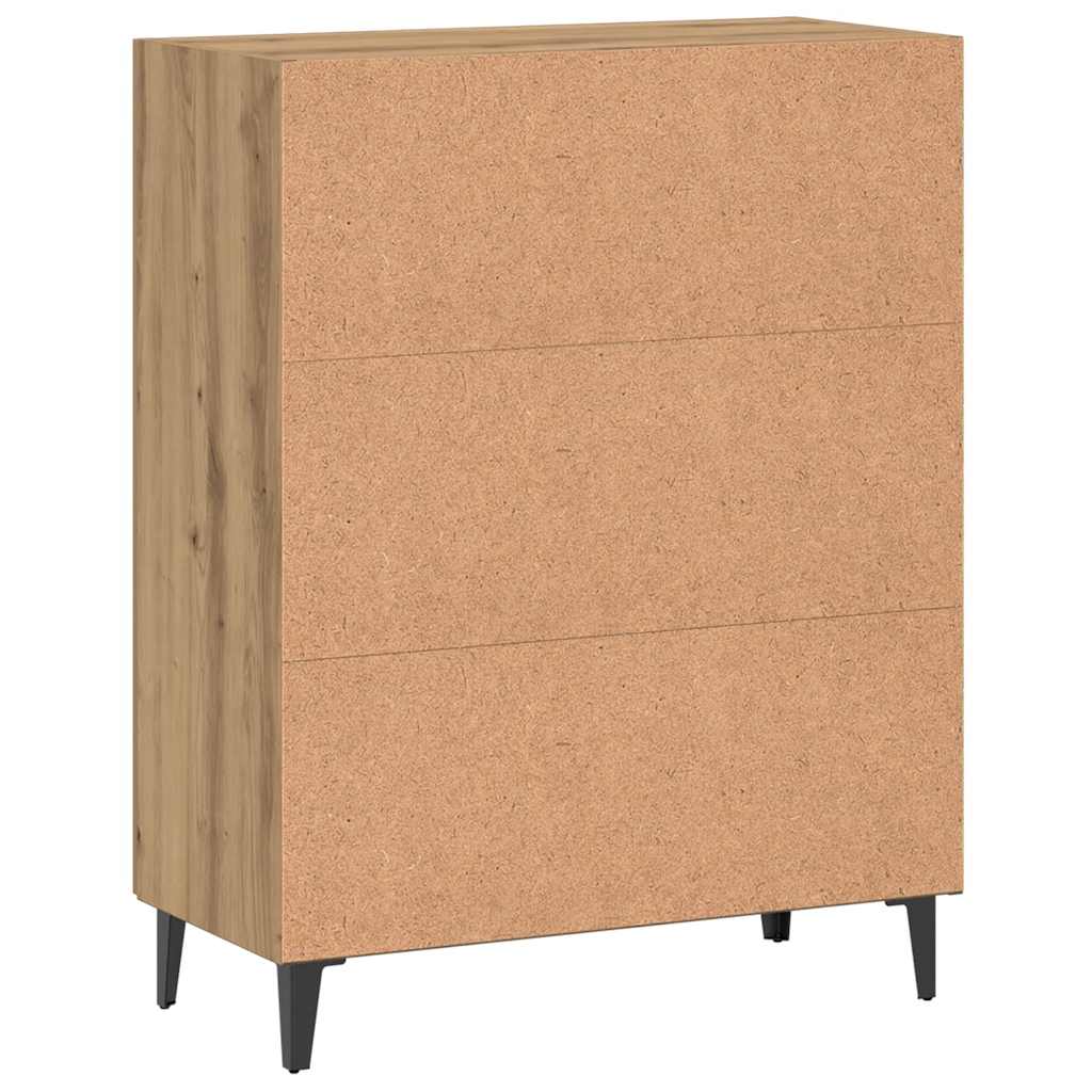 Credenza Rovere Artigianale 70x34x90 cm in Legno Multistrato - homemem39