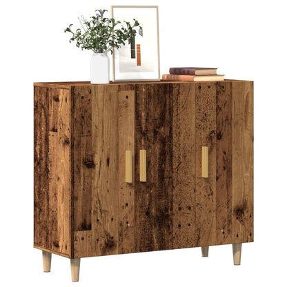 Credenza Legno Antico 90x34x80 cm in Legno Multistrato - homemem39