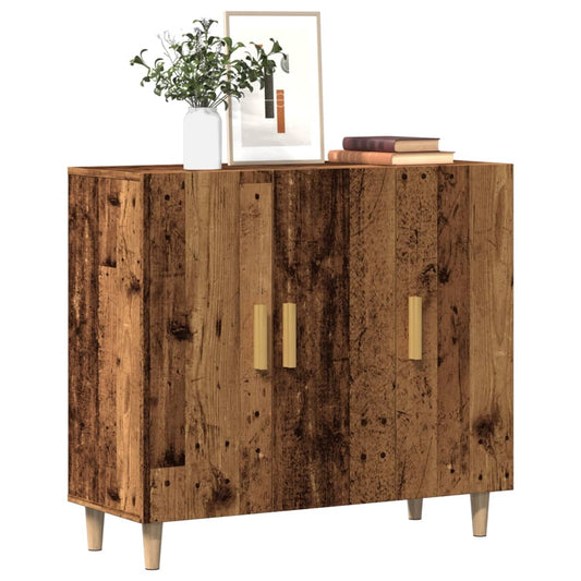 Credenza Legno Antico 90x34x80 cm in Legno Multistrato - homemem39