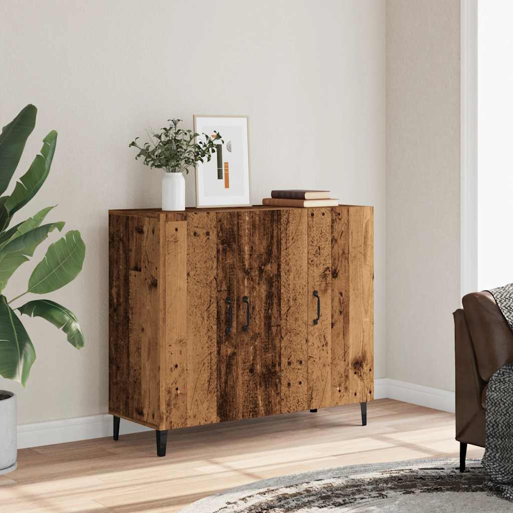 Credenza Legno Antico 90x34x80 cm in Legno Multistrato - homemem39