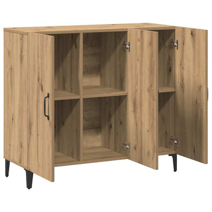 Credenza Rovere Artigianale 90x34x80 cm in Legno Multistrato