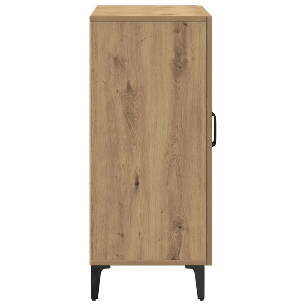 Credenza Rovere Artigianale 90x34x80 cm in Legno Multistrato