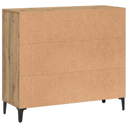 Credenza Rovere Artigianale 90x34x80 cm in Legno Multistrato