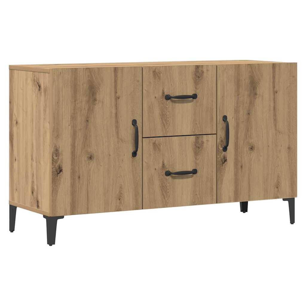 Credenza Rovere Artigianale 100x36x60 cm in Legno Multistrato - homemem39