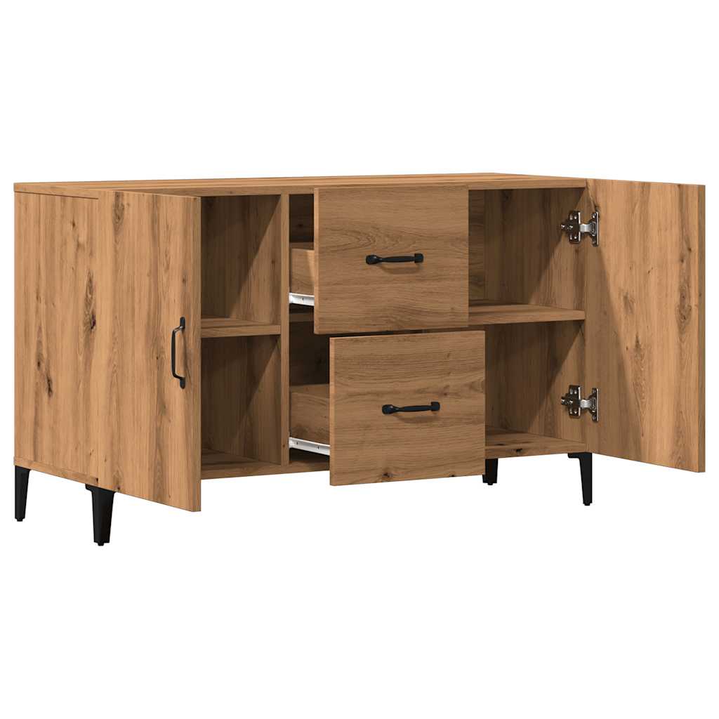 Credenza Rovere Artigianale 100x36x60 cm in Legno Multistrato - homemem39