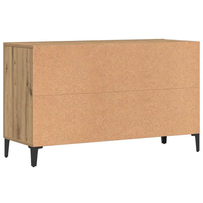 Credenza Rovere Artigianale 100x36x60 cm in Legno Multistrato - homemem39