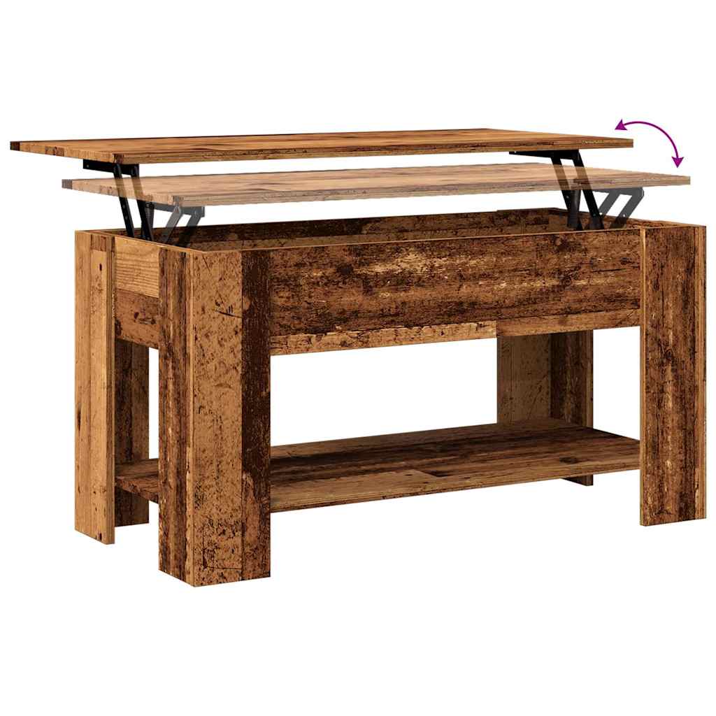 Tavolino da Salotto Legno Vecchio 101x49x52 cm in Truciolato | homemem39