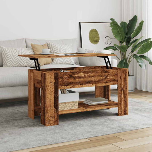 Tavolino da Salotto Legno Vecchio 101x49x52 cm in Truciolato | homemem39