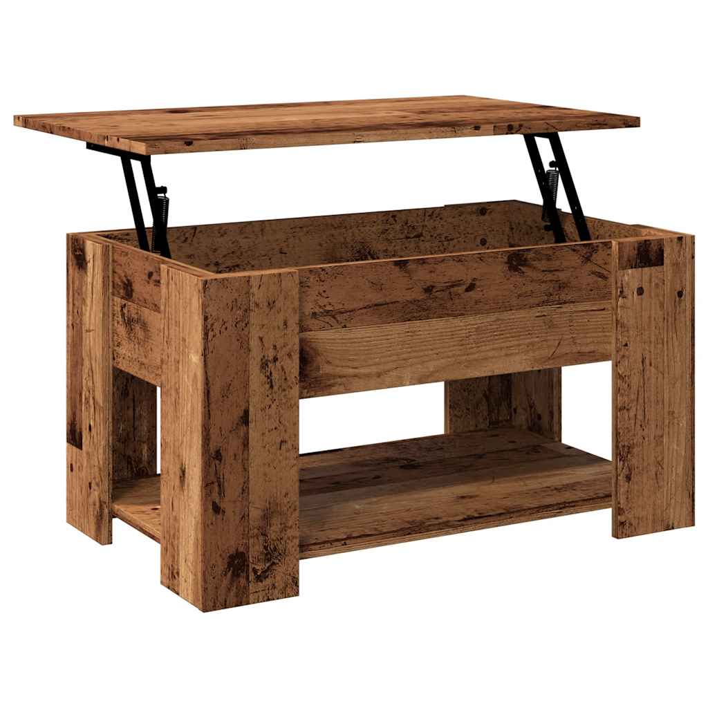 Tavolino da Salotto Legno Antico 79x49x41 cm Legno Multistrato | homemem39