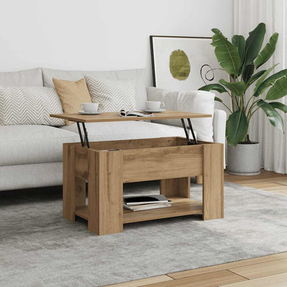 Tavolino da Salotto Rovere Artigianale 79x49x41 cm Truciolato | homemem39