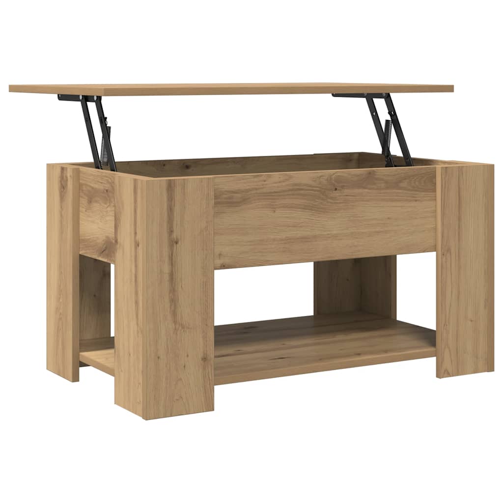 Tavolino da Salotto Rovere Artigianale 79x49x41 cm Truciolato | homemem39