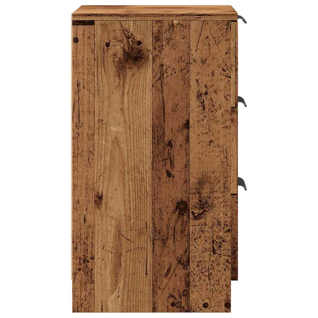 Comodini Legno Antico 2 pz 40x36x65 cm in Legno Multistrato - homemem39