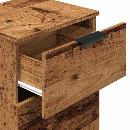 Comodini Legno Antico 2 pz 40x36x65 cm in Legno Multistrato - homemem39
